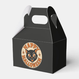 Klassieke Retro Gelukkig Halloween Zwarte Kat Bedankdoosjes