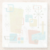 Klassieke retro glazen onderzetter (Achterkant)