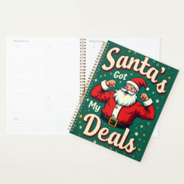 Klassieke Retro Grappige Kerstman Spieren Kerst De Planner