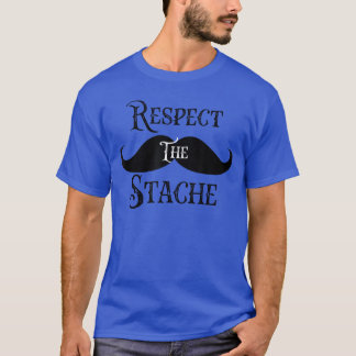Klassieke Retro Grappige Snor Respecteer De Snor M T-shirt