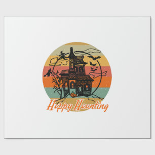 Klassieke Retro Halloween Gelukkig Spoken Juffrouw Cadeaupapier