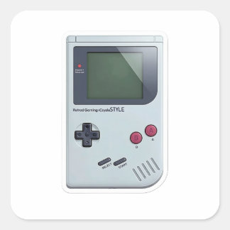 Klassieke Retro Handheld Gameconsole 3D Sticker