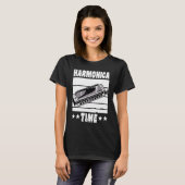 Klassieke Retro Harmonica Tijd 1 T-shirt (Voorkant volledig)