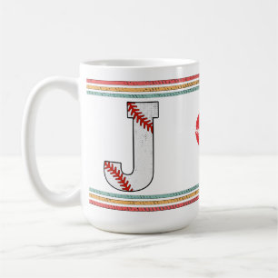 Klassieke Retro Honkbal Letter J Varsity Koffiemok