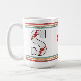 Klassieke Retro Honkbal Letter S Varsity Koffiemok