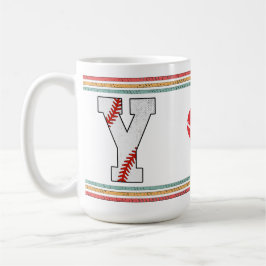 Klassieke Retro Honkbal Letter Y Klassieker Koffiemok