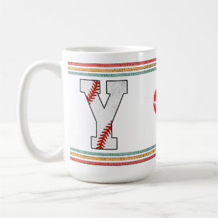 Klassieke Retro Honkbal Letter Y Klassieker Koffiemok