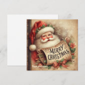 klassieke retro illustratie Sinterklaas Feestdagenkaart (Voorkant / Achterkant)