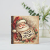 klassieke retro illustratie Sinterklaas Feestdagenkaart (Staand voorkant)