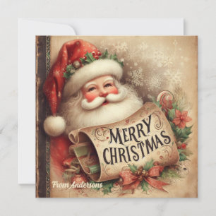klassieke retro illustratie Sinterklaas Feestdagenkaart
