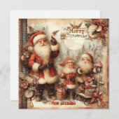  klassieke retro illustratie Sinterklaas Feestdagenkaart (Voorkant / Achterkant)