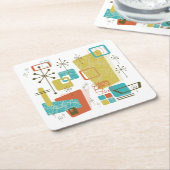 Klassieke retro kartonnen onderzetters (Schuin)