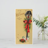 Klassieke Retro Kerst melkman Feestdagenkaart (Staand voorkant)