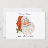 Klassieke Retro kerstfeest Kaart (Achterkant)