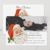 Klassieke Retro kerstfeest Kaart (Voorkant / Achterkant)