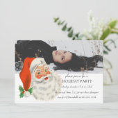 Klassieke Retro kerstfeest Kaart (Staand voorkant)