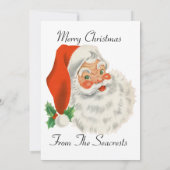 Klassieke Retro kerstfeest Kaart (Achterkant)