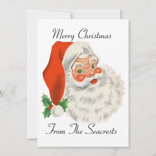 Klassieke Retro kerstfeest Kaart (Achterkant)