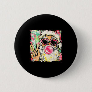 Klassieke Retro Kerstman Bubble Gum Nk Zonnebril K Ronde Button 5,7 Cm