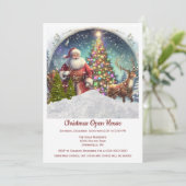 Klassieke Retro Kerstman Kerst Uitnodiging (Staand voorkant)