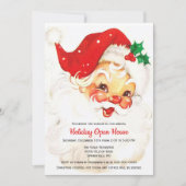 Klassieke Retro Kerstman Kerstmis  Kaart (Voorkant)