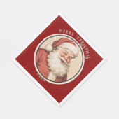 Klassieke Retro Kerstman Servet (Hoek)