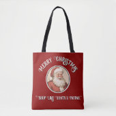 Klassieke Retro Kerstman Tote Bag (Voorkant)