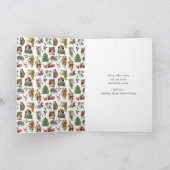 Klassieke Retro Kerstmis Feestdagen Kaart (Binnen)