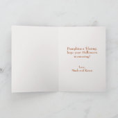 Klassieke Retro Kleine Jollige Halloween Heks Maat Feestdagen Kaart (Binnen)