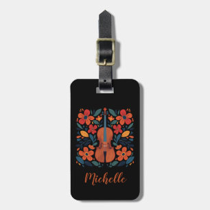 Klassieke Retro Kleuren Wilde Bloem Boho Bloemstuk Bagagelabel
