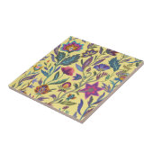 Klassieke retro kleurrijke Victoriaans bloemetjes  Tegeltje (Zijkant)