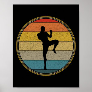 Klassieke Retro MMA Mixed Martial Arts Kickboksen  Poster
