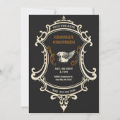 Klassieke  Retro Motorfiets bruiloft Save The Date (Voorkant)