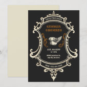 Klassieke  Retro Motorfiets bruiloft Save The Date (Voorkant / Achterkant)