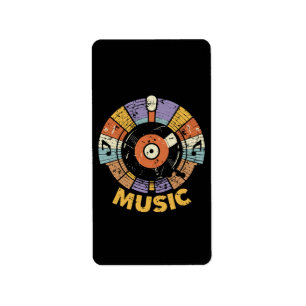 klassieke retro muziek etiket