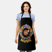 klassieke retro muziek schort (Gedragen)