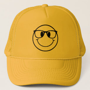 Klassieke Retro Nerd Geek Face glimlacht glimlache Trucker Pet