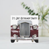Klassieke Retro Oldtimer Pensioen of Verjaardag Kaart (Staand voorkant)