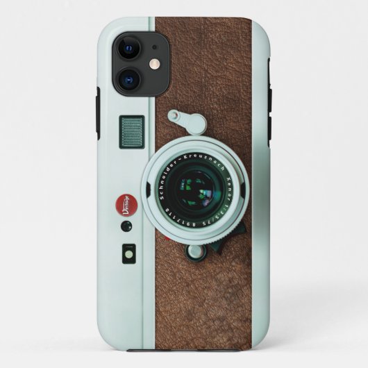 Klassieke Retro oude  bruine leren camera Case-Mate iPhone Case (Achterkant)