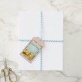 Klassieke Retro Paas Kuikens    Cadeaulabel (Met Touw)