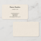 Klassieke Retro Plain Simple Minimalist Visitekaartje (Voorkant / Achterkant)