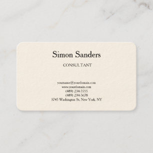 Klassieke Retro Plain Simple Minimalist Visitekaartje