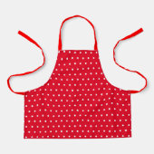 Klassieke Retro Polka Dots Rood en Wit Schort (Voorkant)