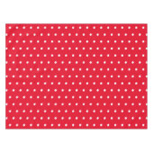 Klassieke Retro Polka Dots Rood en Wit Tafelkleed (Voorkant (Horizontaal))