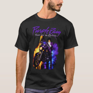 Klassieke Retro Popmuzikant Motorfiets Nacht Kunst T-shirt