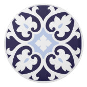 Klassieke retro Portugese marineblauw Keramische Knop (Voorkant)