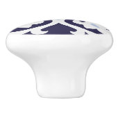 Klassieke retro Portugese marineblauw Keramische Knop (Zijkant)