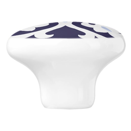 Klassieke retro Portugese marineblauw Keramische Knop (Zijkant)