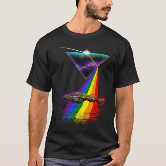 Klassieke Retro Prisma Lingcod T-shirt (Voorkant)
