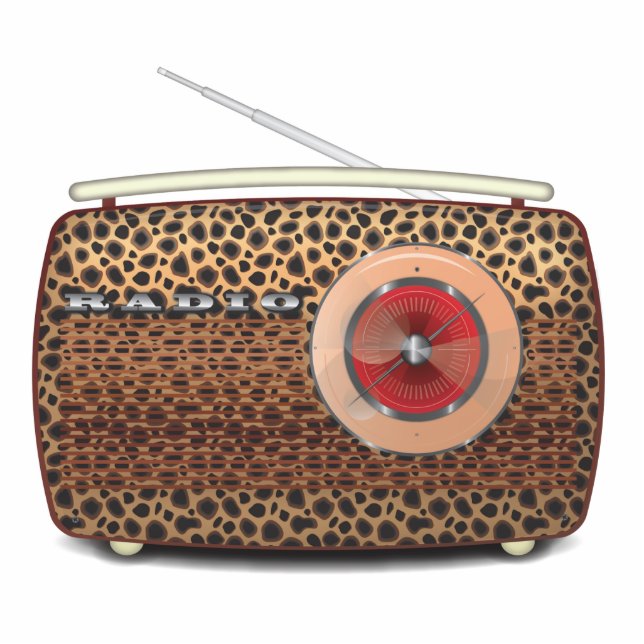 Klassieke Retro-radio Staand Fotobeeldje (Voorkant)